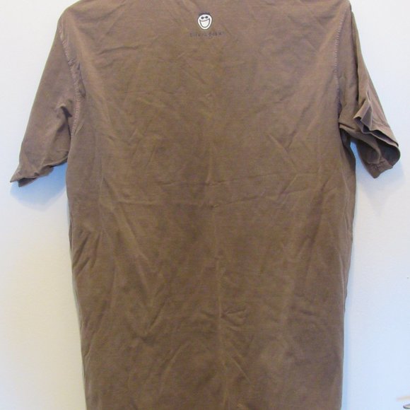 Life is Good T-Shirt Lucky Dog Brown Tan Golf Drive Time Golfers Size Medium - Picture 7 of 9